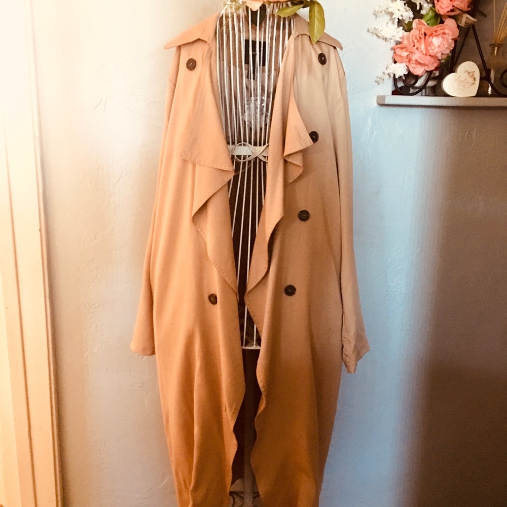 Forever 21 Light Cardigan Trench Style Jacket